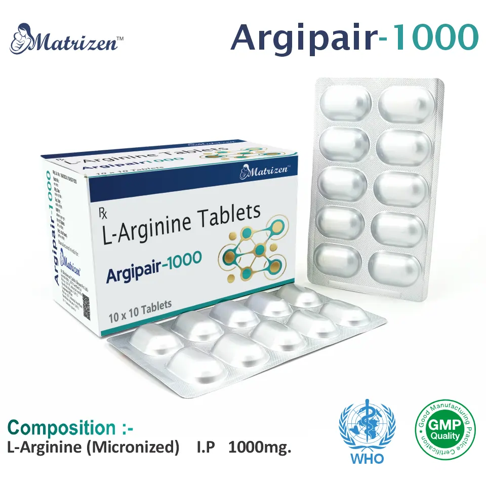L-Arginine 1000mg Tablet in PCD Pharma Franchise